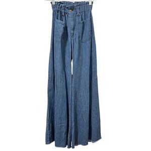 Emerson Fry Tulip Wide Leg Jeans XS Organic Hemp Cotton High-Rise